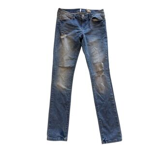 I&M Black Label Blue Distressed Denim Kylie Skinny Jeans – Size 11
